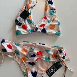 WILDFOX | Heart Bikini 💗💚💙 (M) NWT